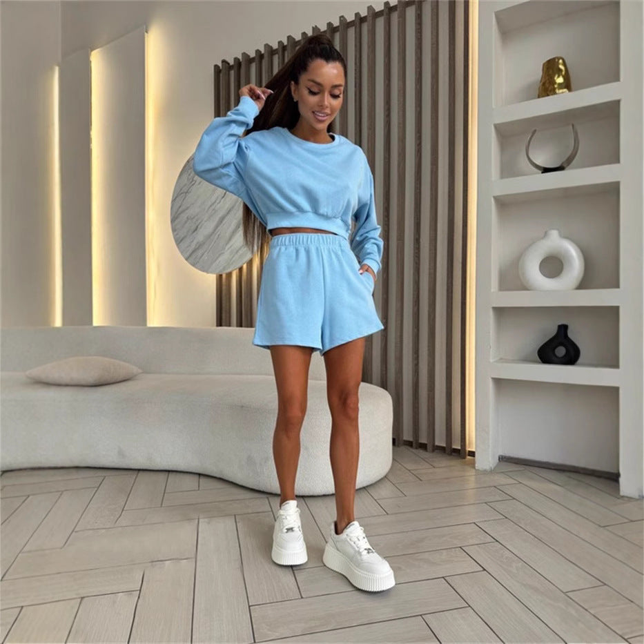 Artisio | Women Casual Sweatshirt Short Set