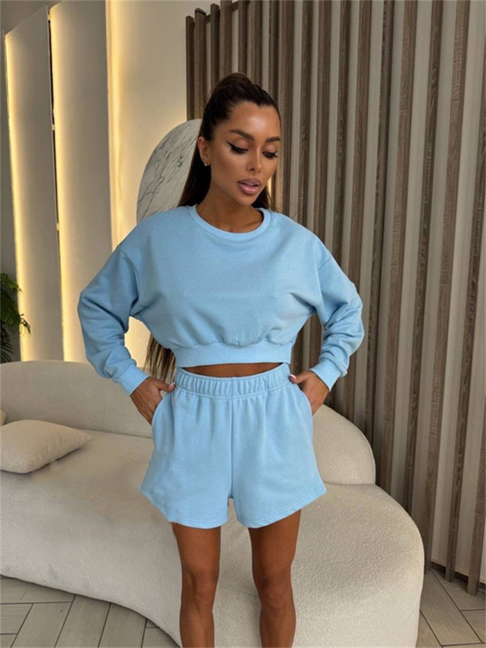 Artisio | Women Casual Sweatshirt Short Set
