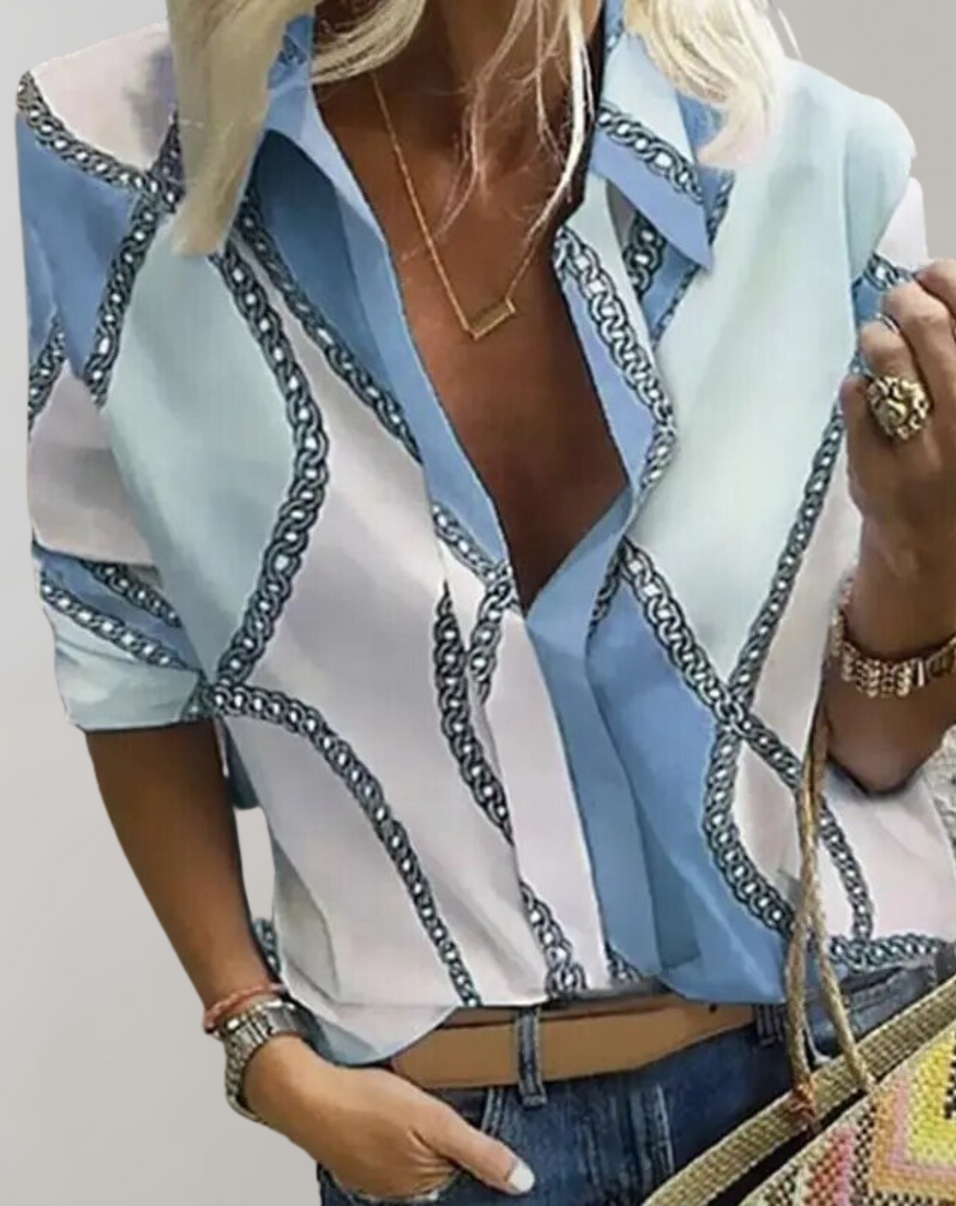 Artisio | Women Chain Print Shirt