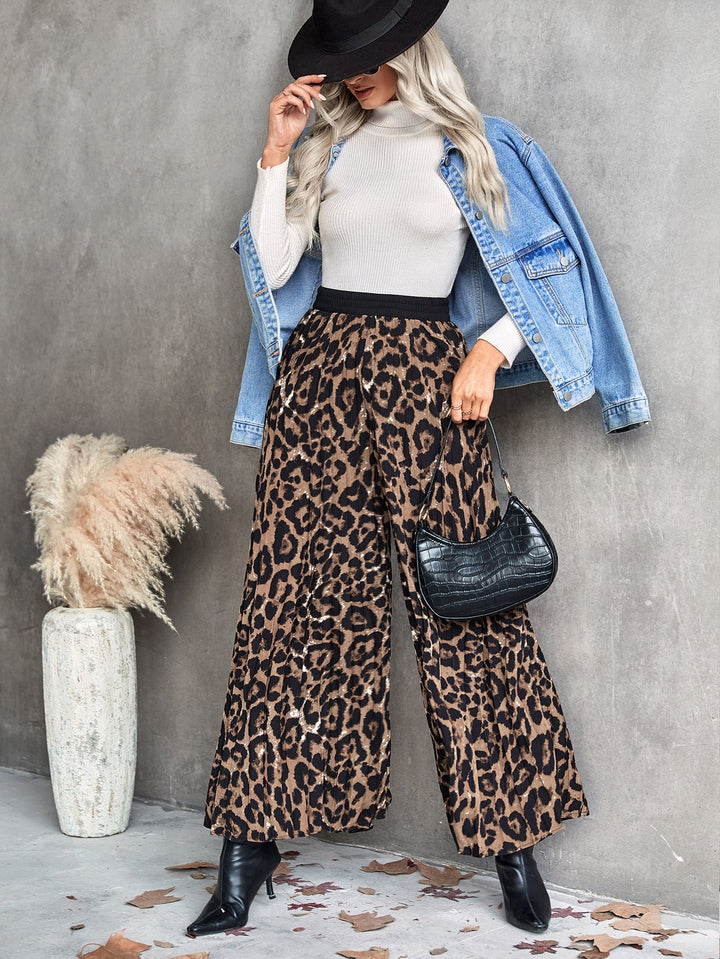 Artisio | Women Chic Leopard Flow Pants