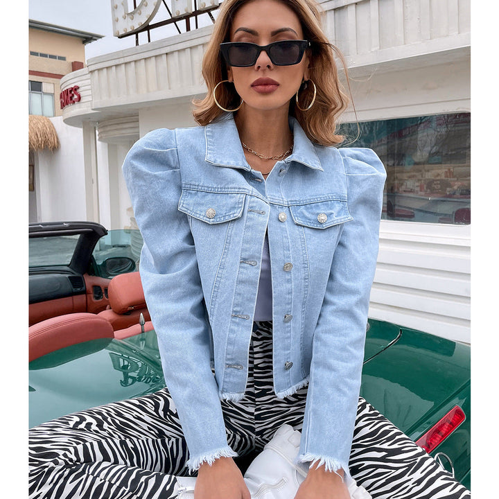 Artisio | Women Chic Puff Denim Jacket