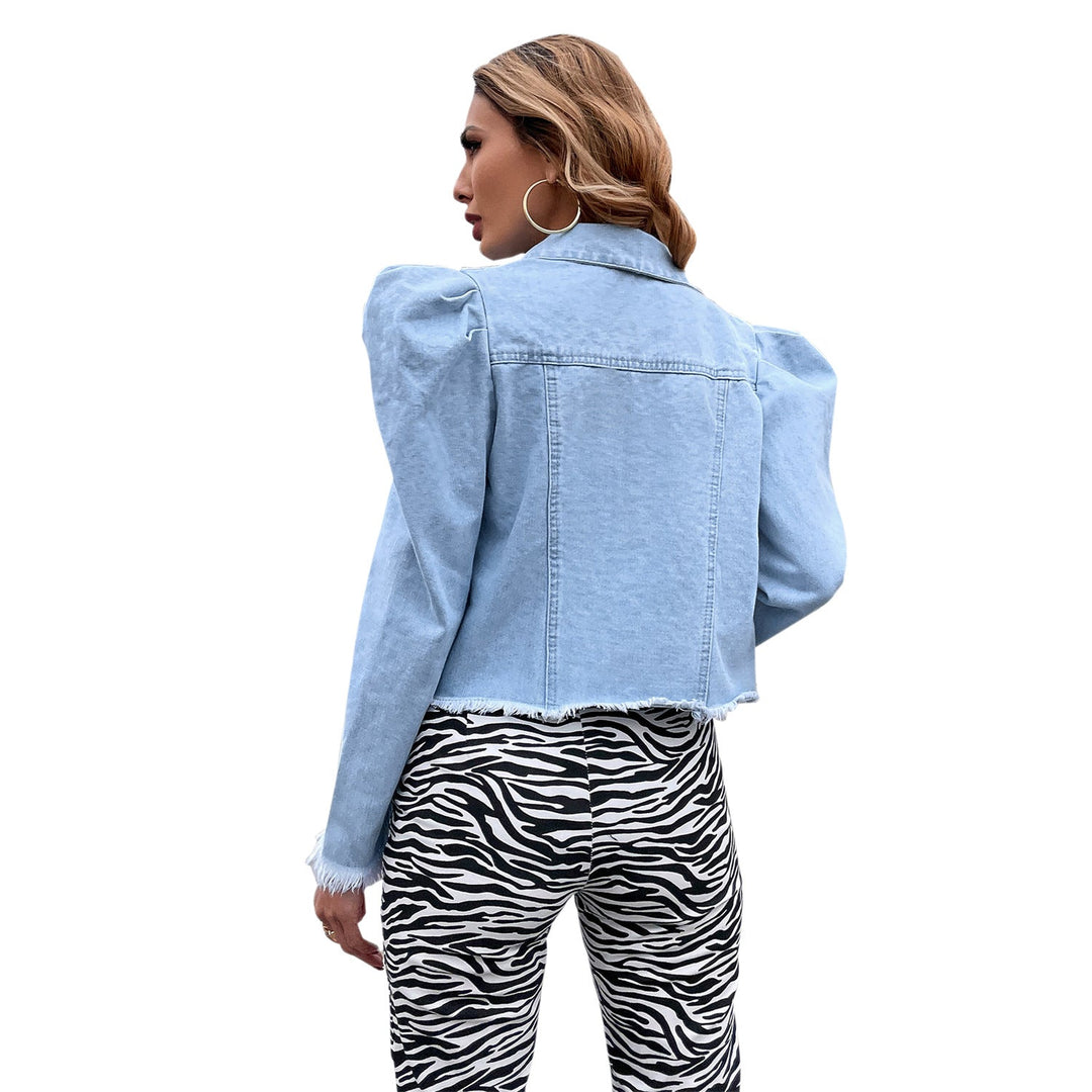Artisio | Women Chic Puff Denim Jacket