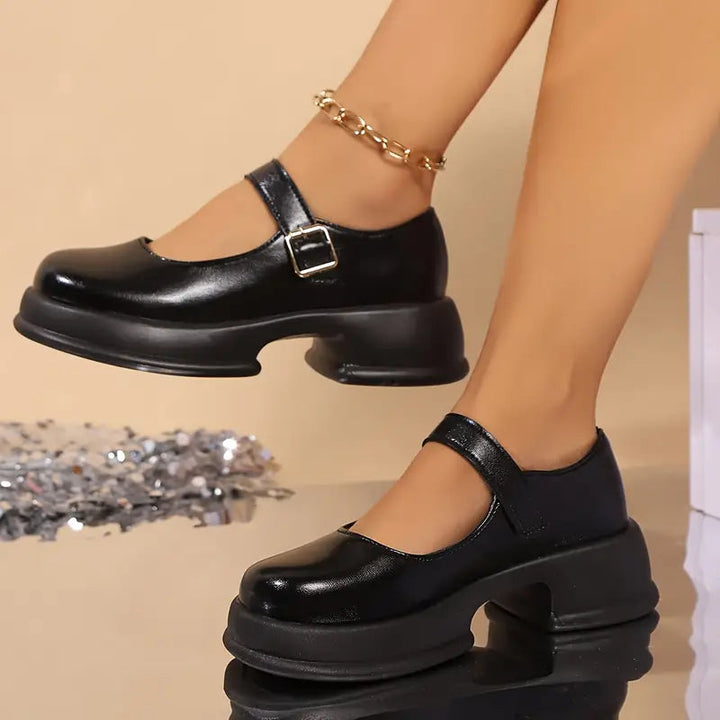 Artisio | Women Chunky Sole Orthopedic Strap Shoes