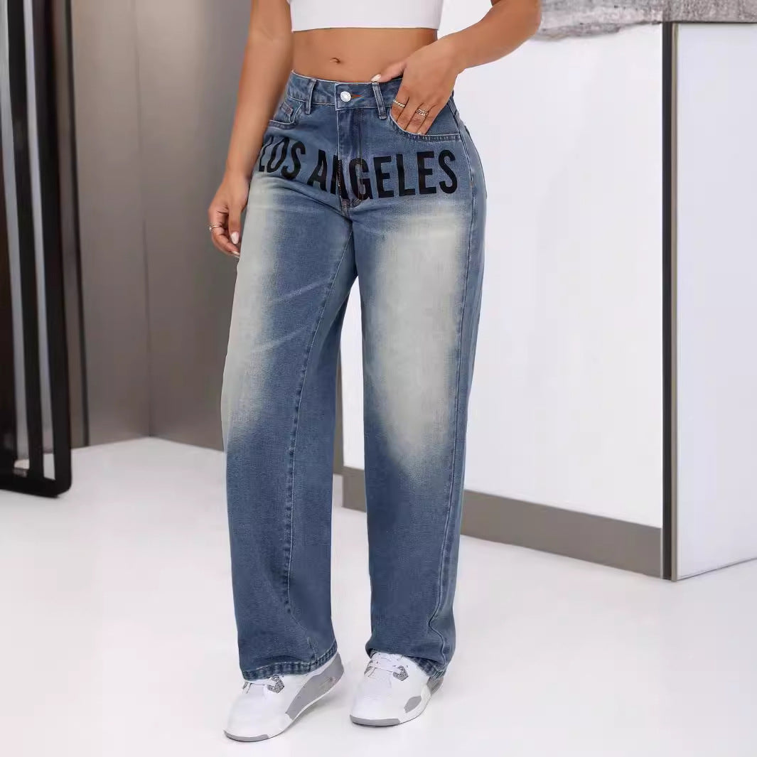 Artisio | Women City Graphic Denim Pants