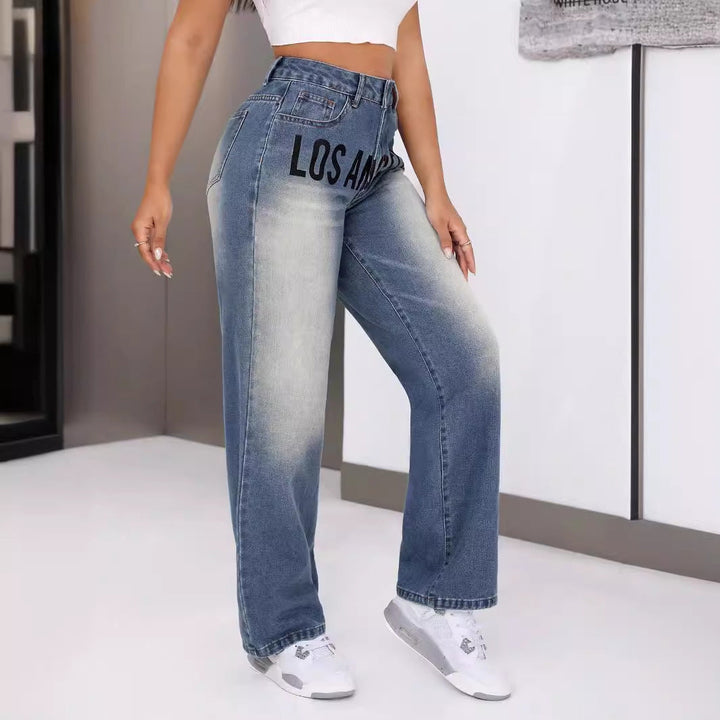 Artisio | Women City Graphic Denim Pants