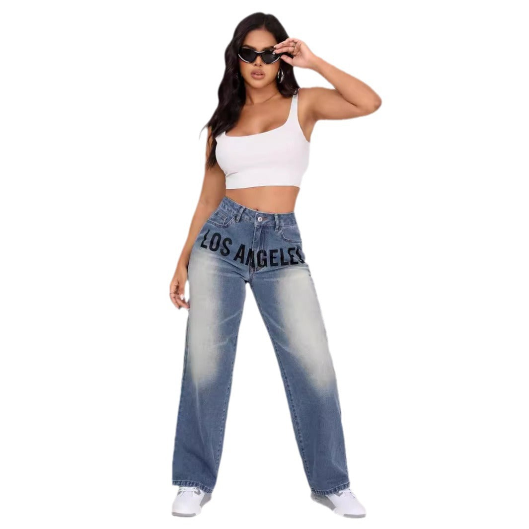 Artisio | Women City Graphic Denim Pants