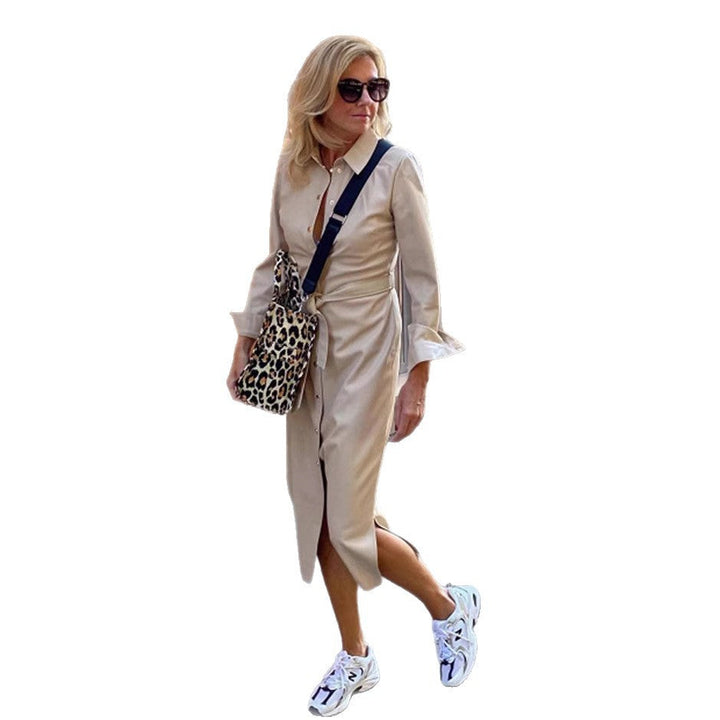 Artisio | Women Classic Button Midi Dress