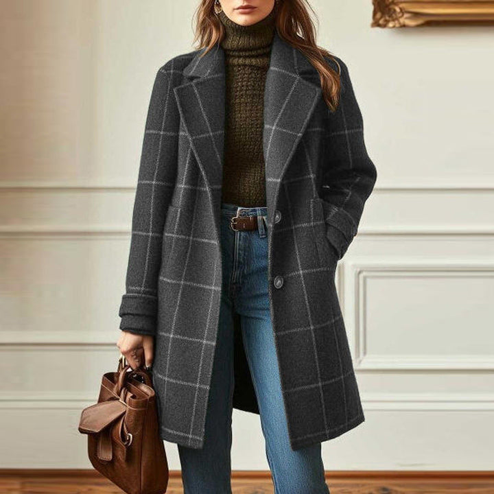 Artisio | Women Classic Check Long Coat