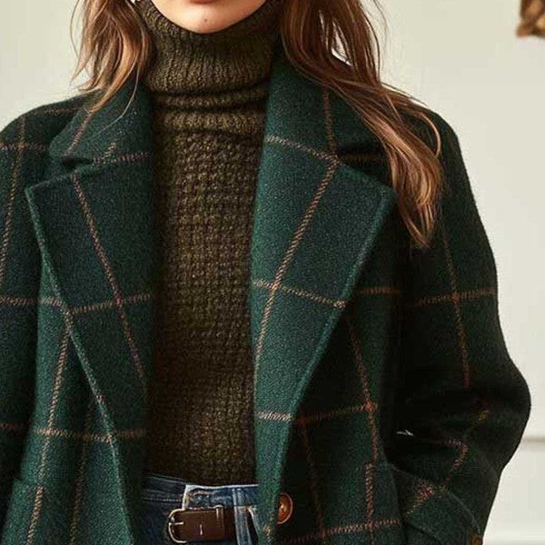 Artisio | Women Classic Check Long Coat