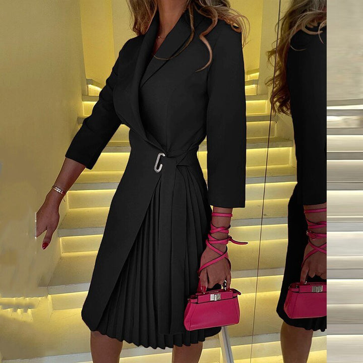 Artisio | Women Classic Houndstooth Midi Dress