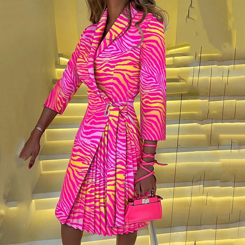Artisio | Women Classic Houndstooth Midi Dress