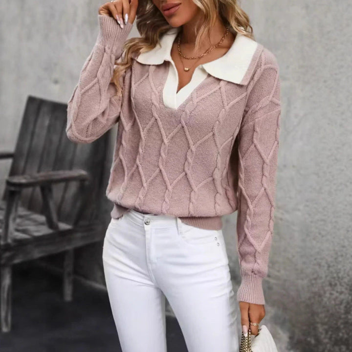 Artisio | Women Classic Knit Collar Sweater