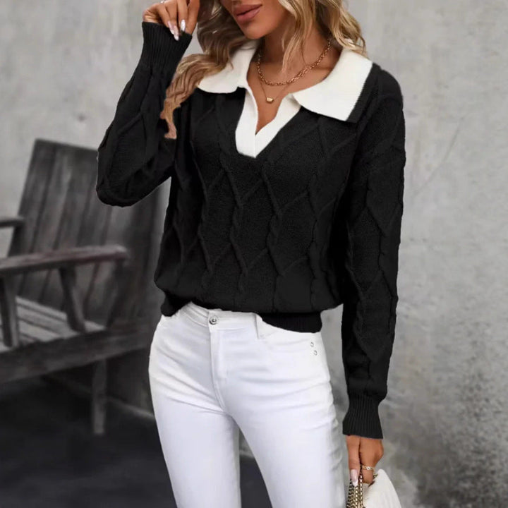 Artisio | Women Classic Knit Collar Sweater