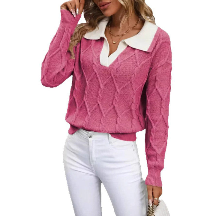 Artisio | Women Classic Knit Collar Sweater