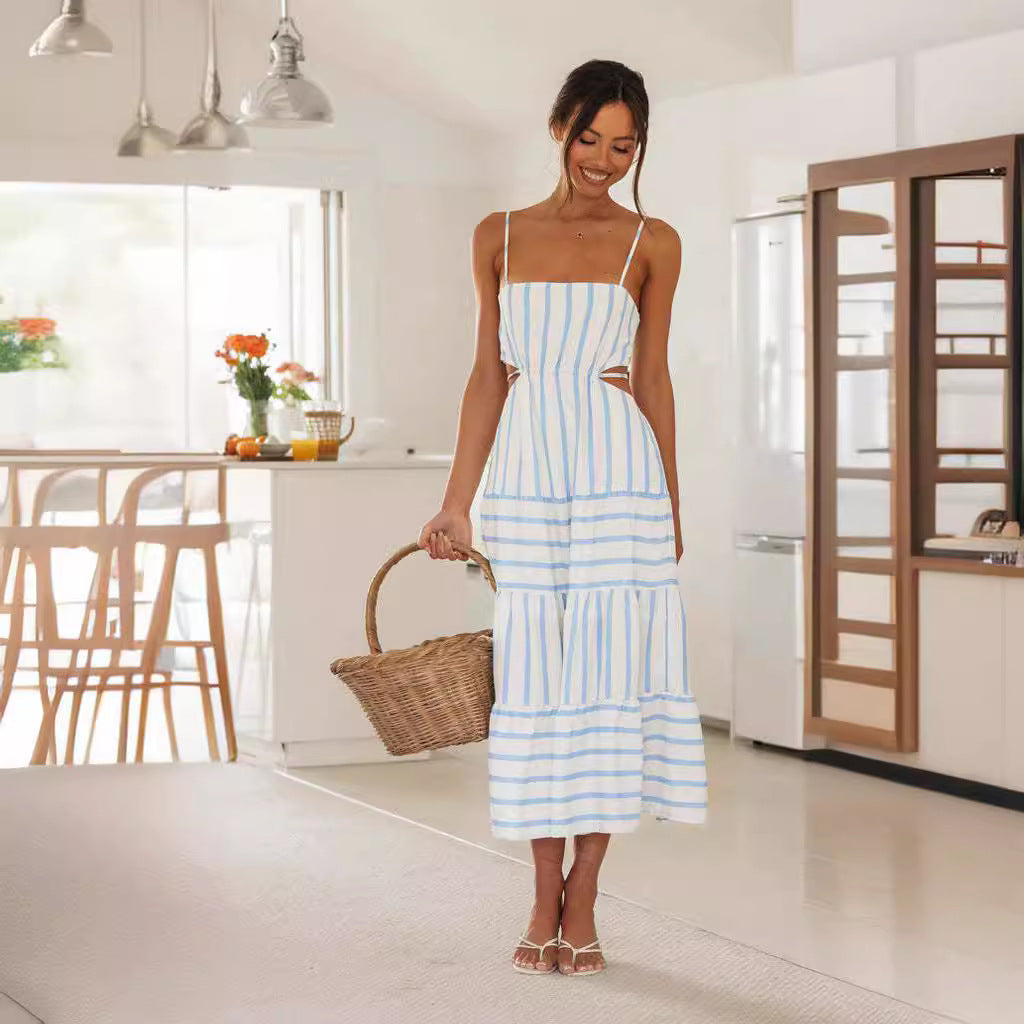 Artisio | Women Clean Striped Maxi Dress
