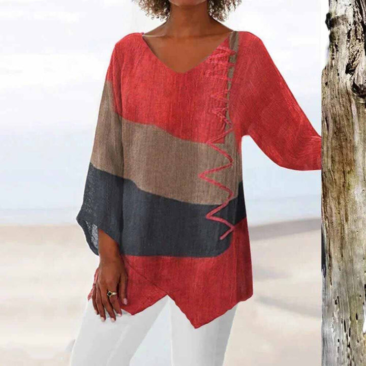 Artisio | Women Colorblock Flow Blouse