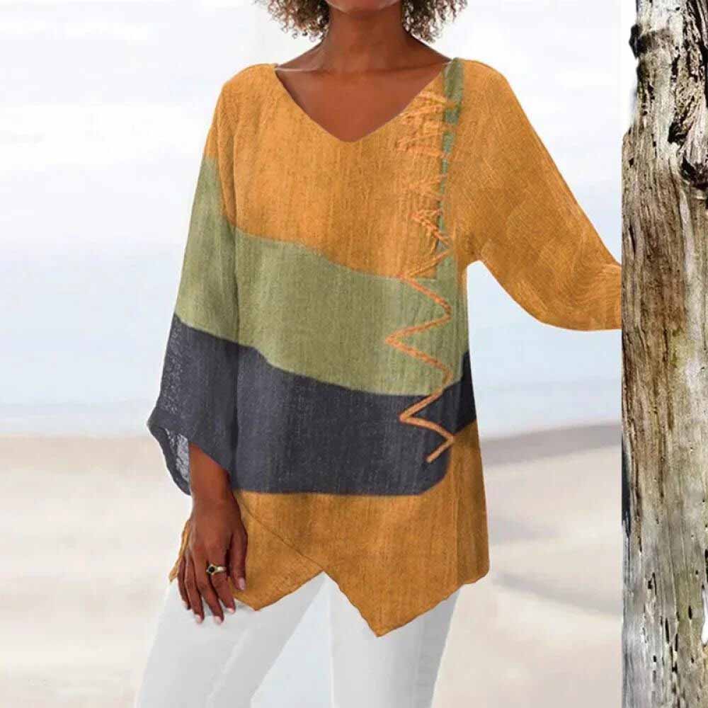 Artisio | Women Colorblock Flow Blouse