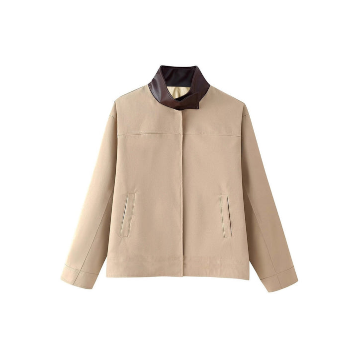Artisio | Women Contrast Collar Casual Jacket