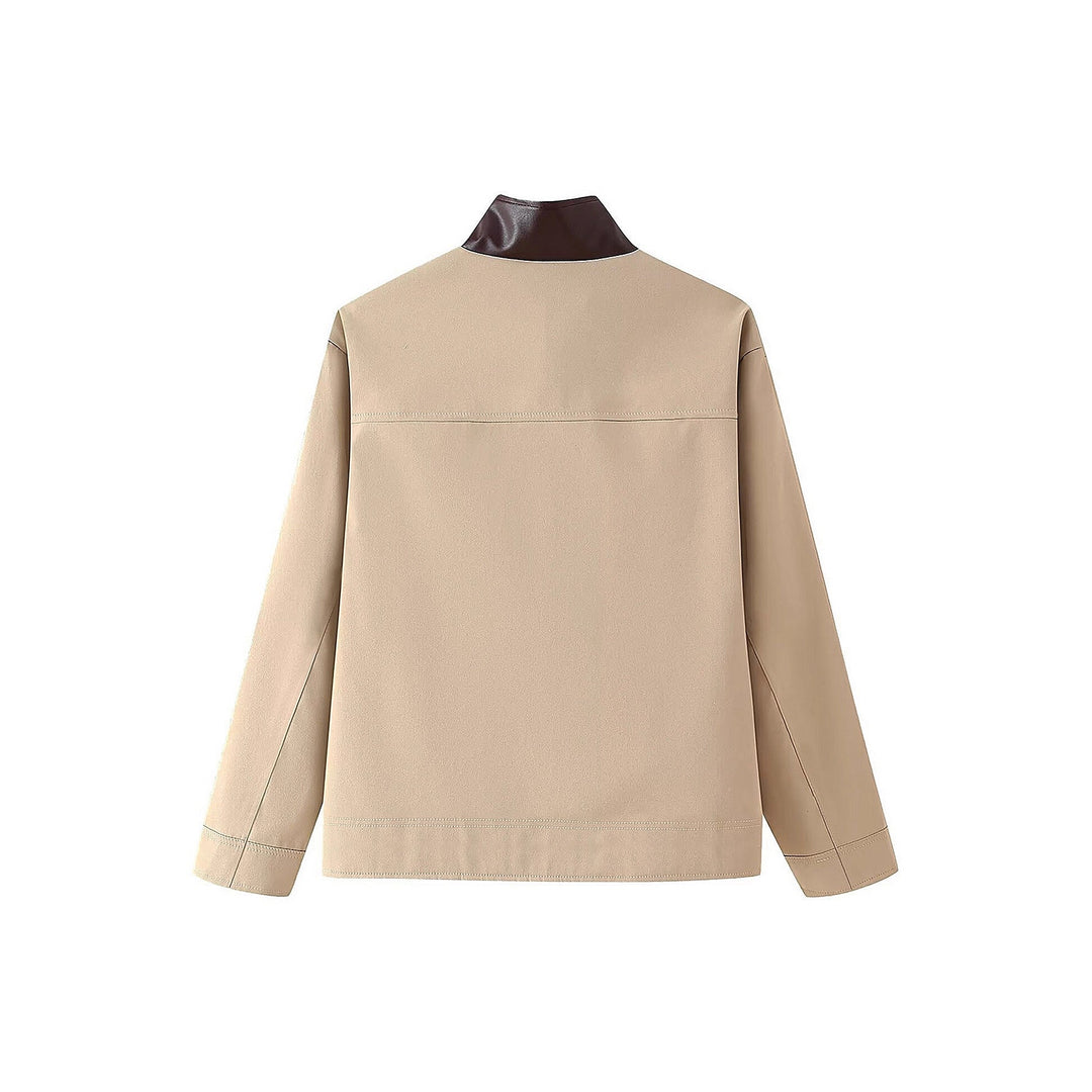 Artisio | Women Contrast Collar Casual Jacket