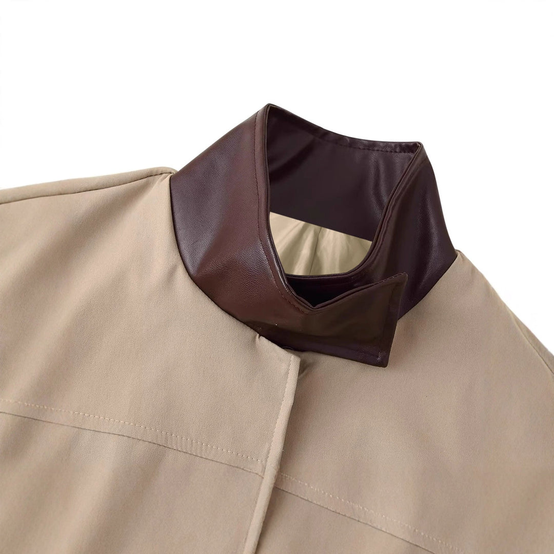Artisio | Women Contrast Collar Casual Jacket