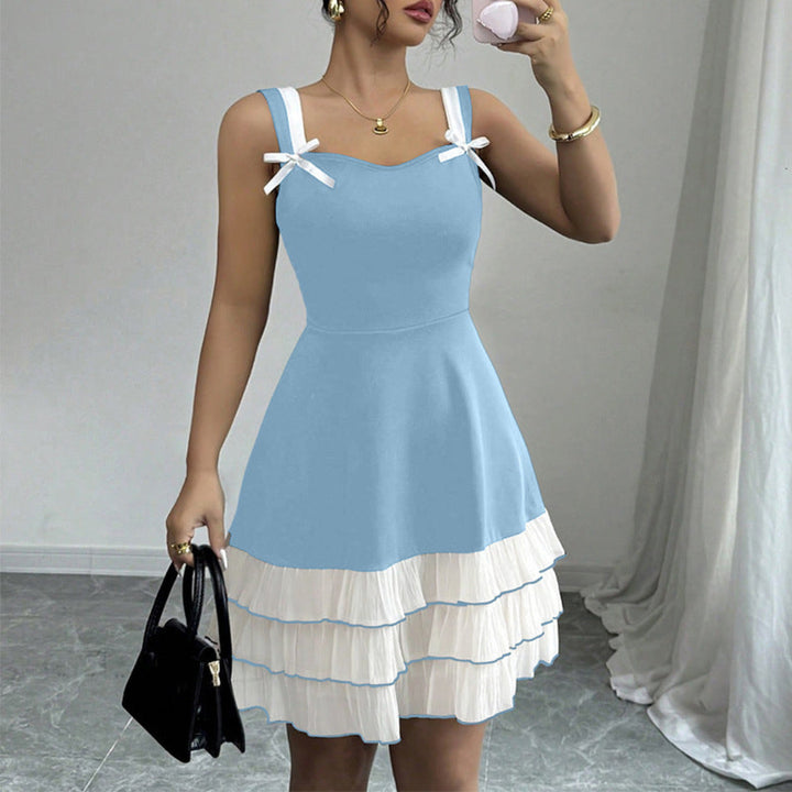 Artisio | Women Contrast Ruffle Mini Dress