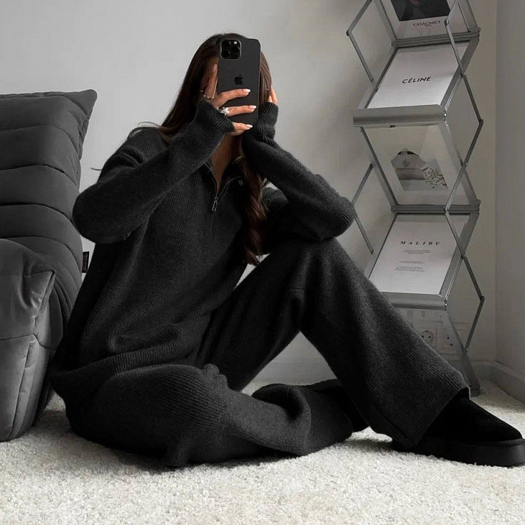 Artisio | Women Cozy Knit Zip Set