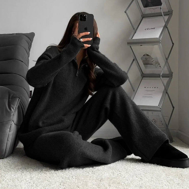 Artisio | Women Cozy Knit Zip Set