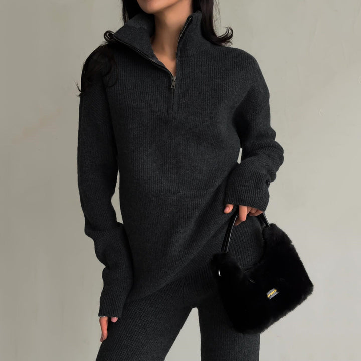 Artisio | Women Cozy Knit Zip Set