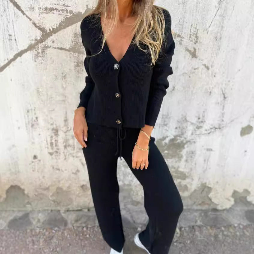 Artisio | Women Cozy Ribbed Two Piece