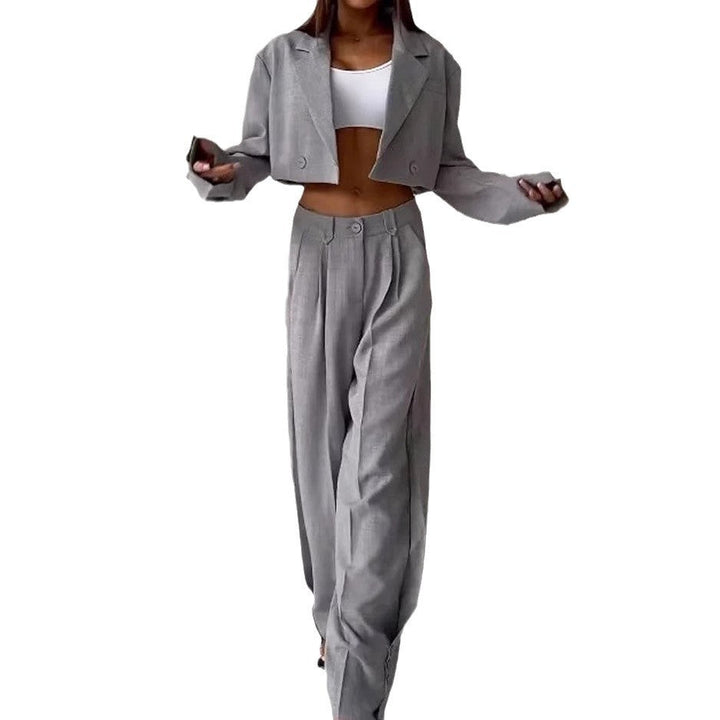 Artisio | Women Cropped Blazer Pants Set