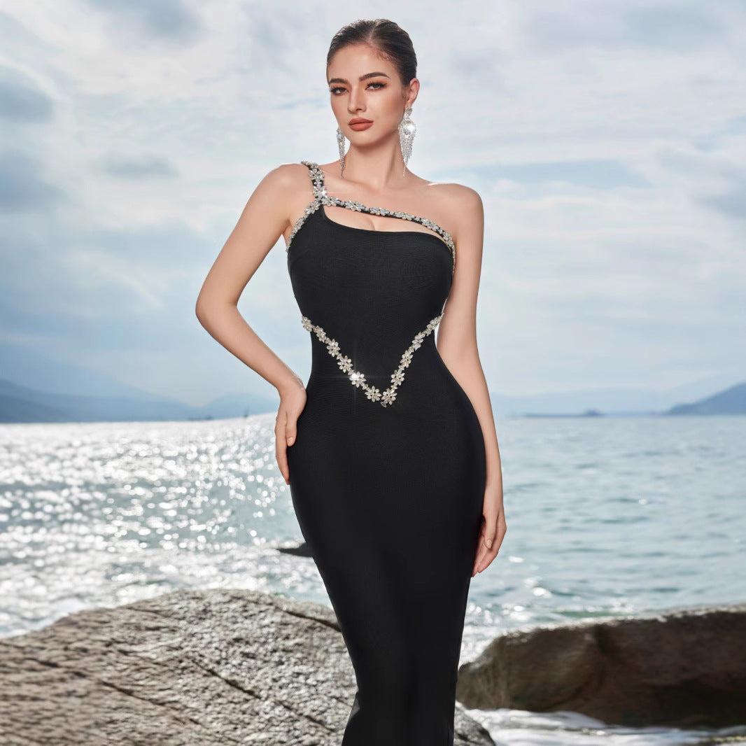 Artisio | Women Crystal Bodycon Maxi Dress