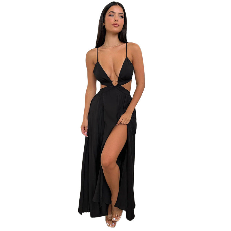 Artisio | Women Deep-V Flowing Dress