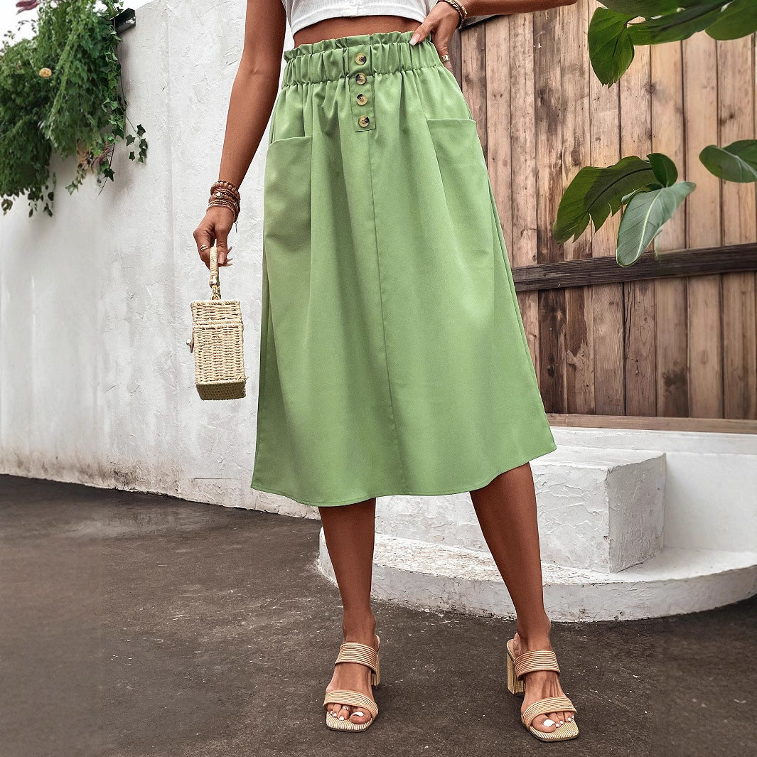 Artisio | Women Easy Wear Casual Midi Skirt