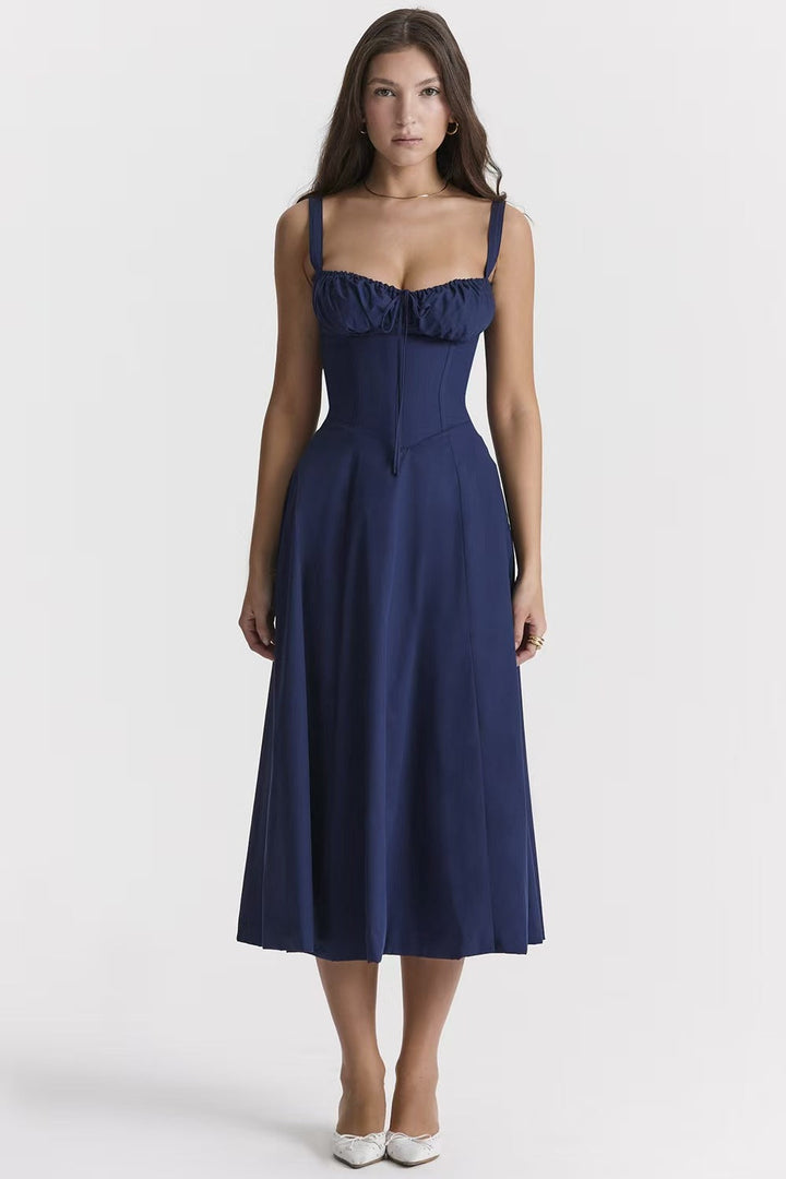 Artisio | Women Elegant Corset Midi Dress