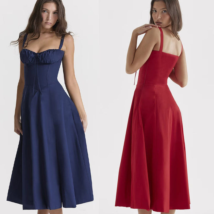 Artisio | Women Elegant Corset Midi Dress