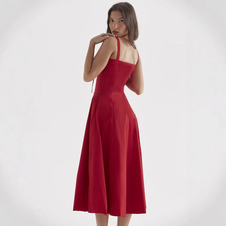 Artisio | Women Elegant Corset Midi Dress