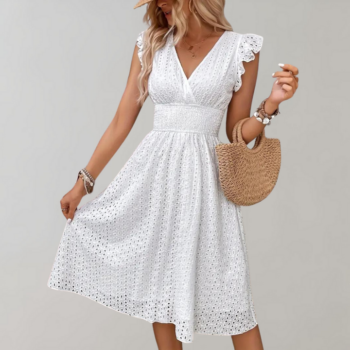 Artisio | Women Fit And Flare Lace Dress
