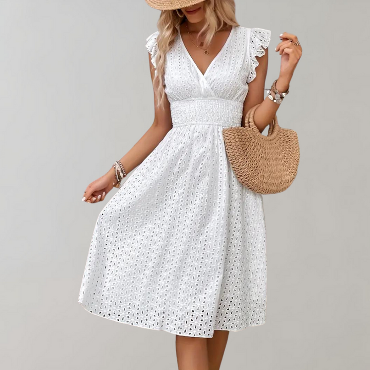 Artisio | Women Fit And Flare Lace Dress
