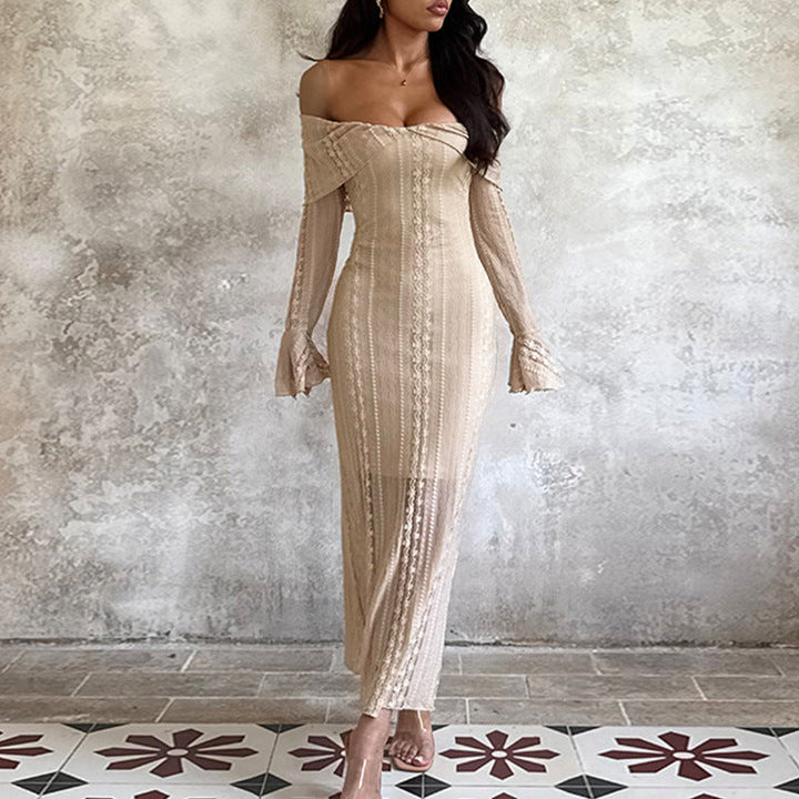 Artisio | Women Fitted Lace Maxi Dress