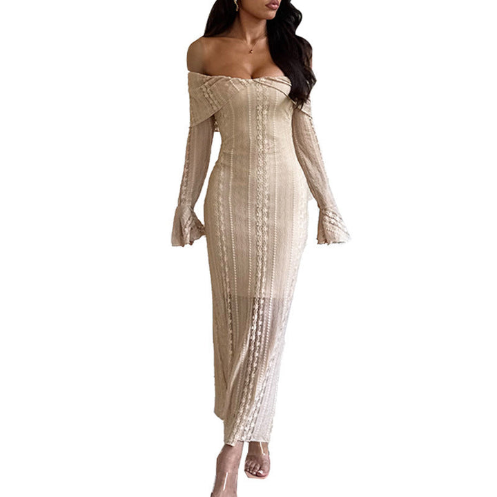 Artisio | Women Fitted Lace Maxi Dress