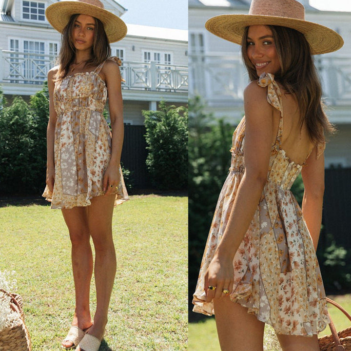 Artisio | Women Floral Beach Mini Dress
