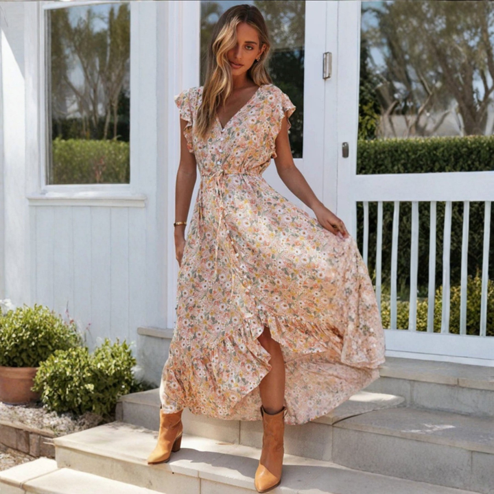 Artisio | Women Floral Calm Maxi Dress