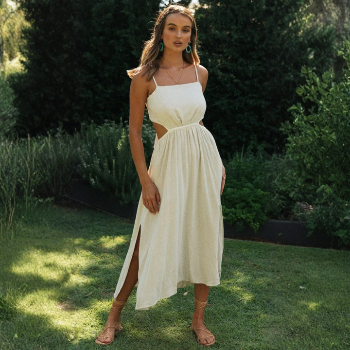 Artisio | Women Floral Halter Flow Maxi Dress