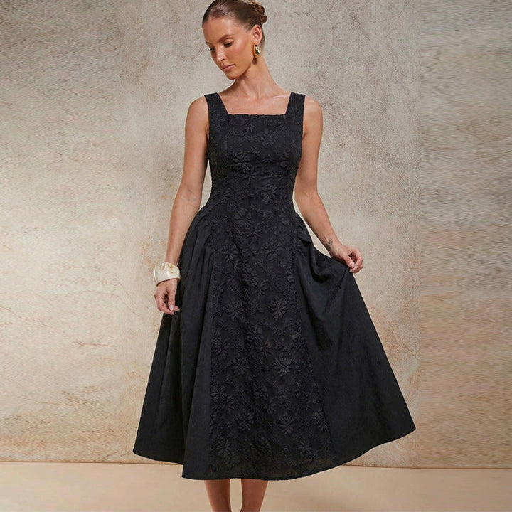 Artisio | Women Floral Jacquard Dress