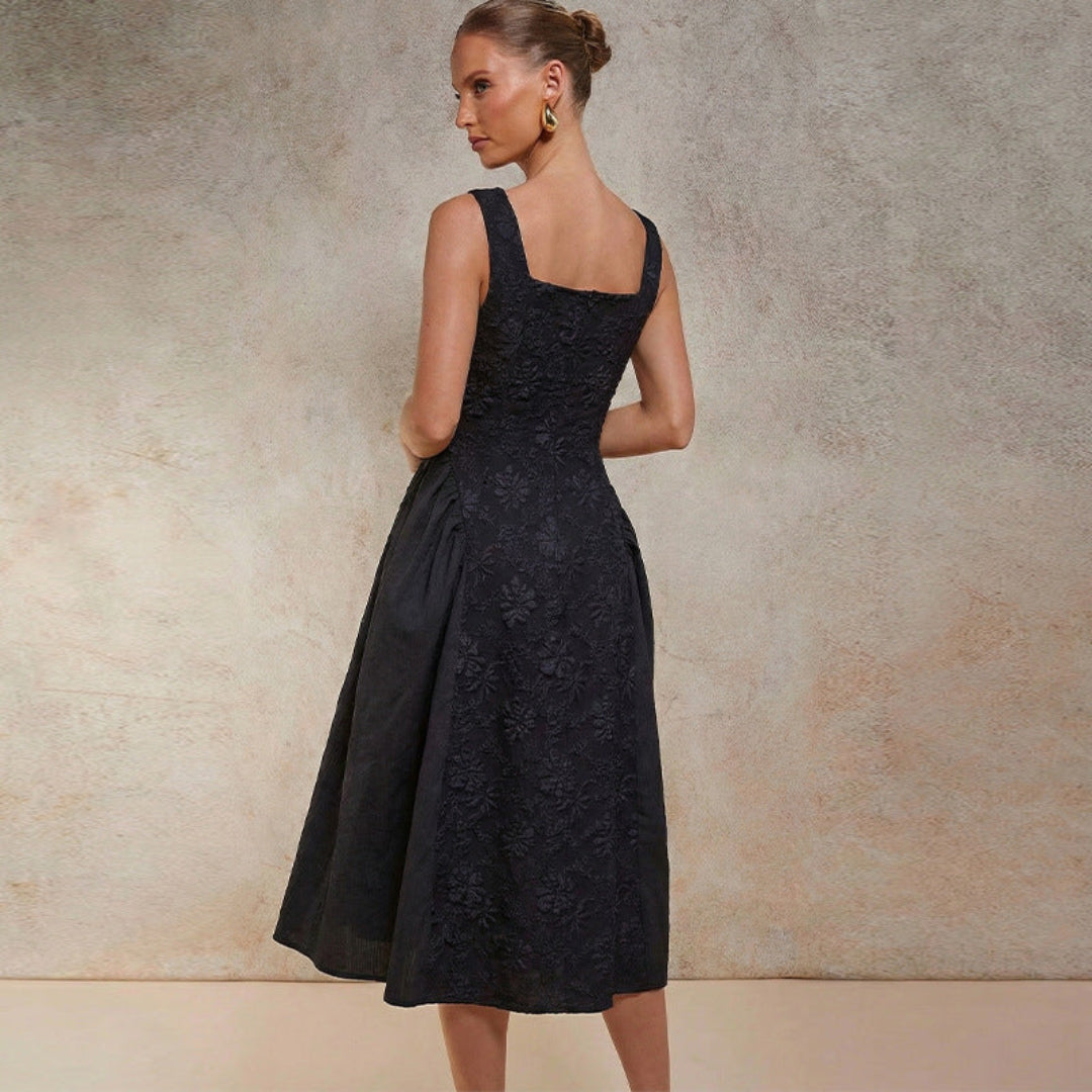 Artisio | Women Floral Jacquard Dress