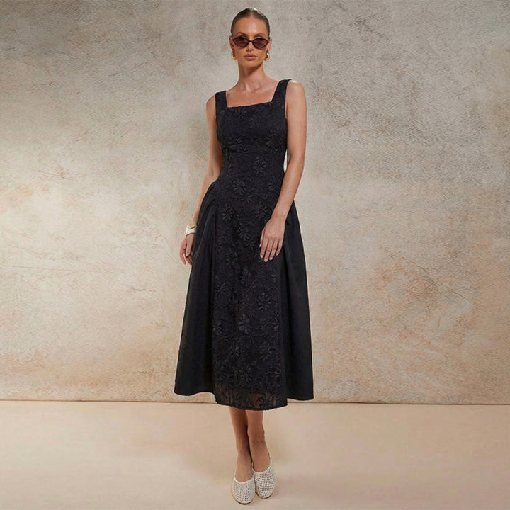 Artisio | Women Floral Jacquard Dress