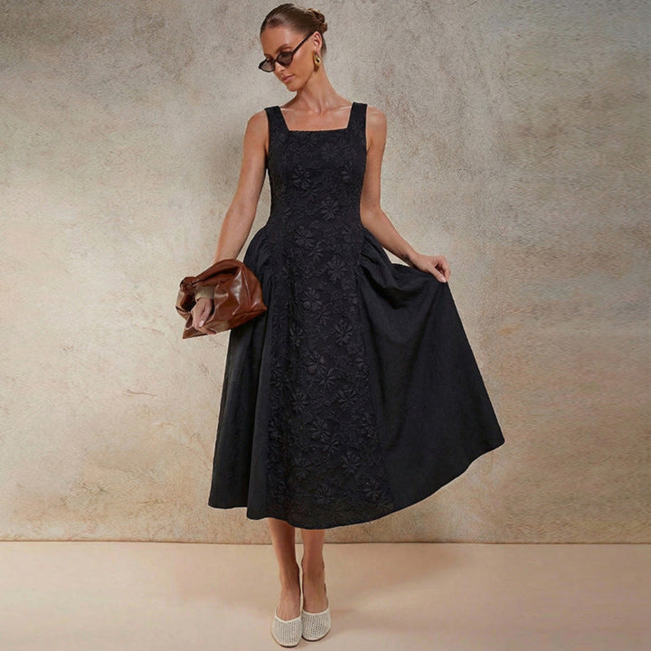 Artisio | Women Floral Jacquard Dress