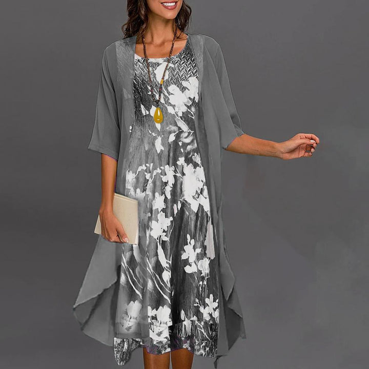 Artisio | Women Floral Overlay Dress Set