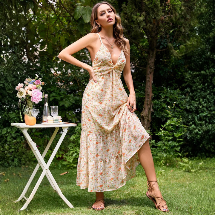 Artisio | Women Floral Tier Maxi Dress