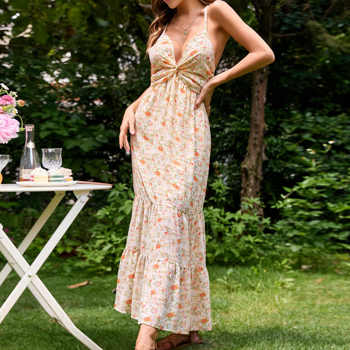 Artisio | Women Floral Tier Maxi Dress